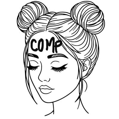 woman with hair buns