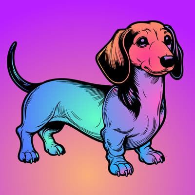 realistic dachshund