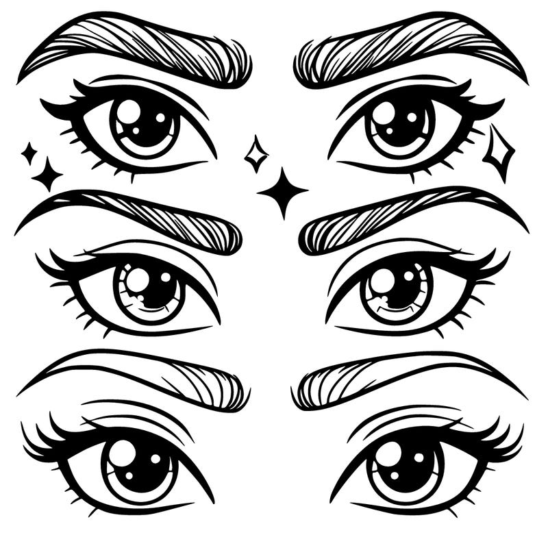 eyes with eyebrows