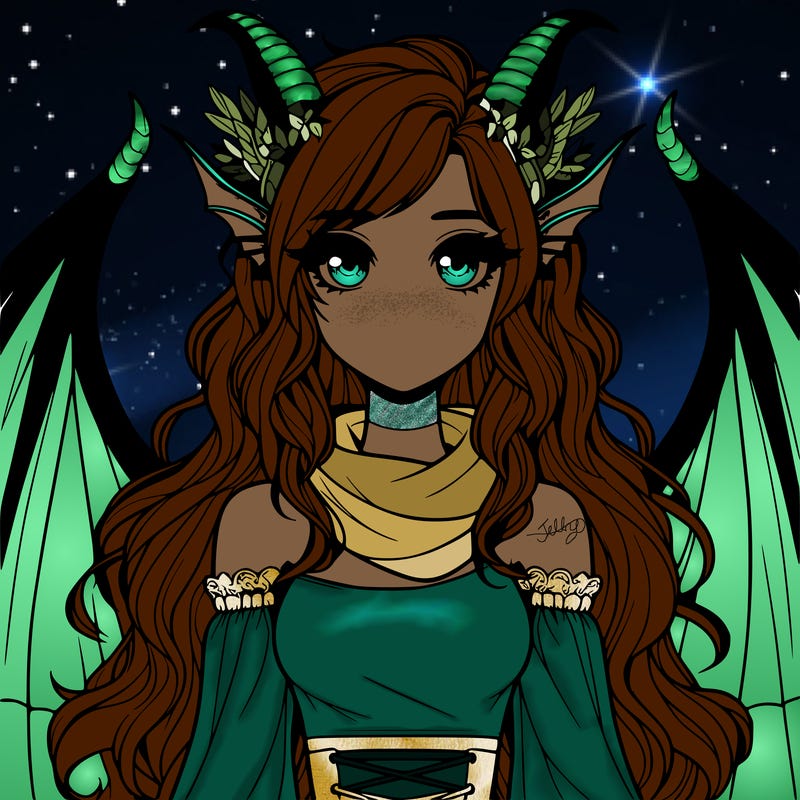 realistic girl with dragon wings horns and a tail