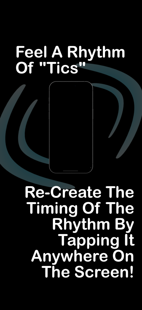 Tic! - Instruções para o aplicativo Tic mostrando como sentir um ritmo e recriá-lo tocando em qualquer lugar na tela.