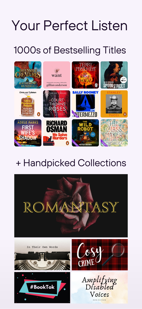 xigxag: Audiobooks, but Better - Audiolibros más vendidos y colecciones de libros curadas en la aplicación xigxag.