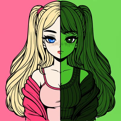 realistic girl split