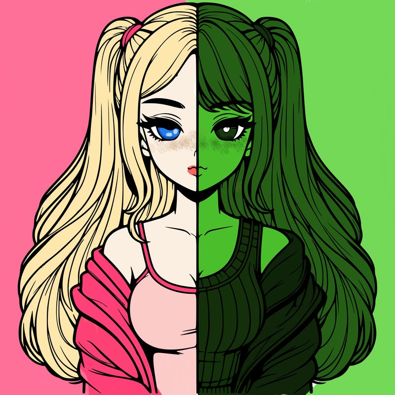 realistic girl split