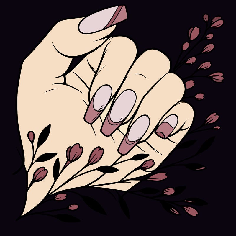 nails with french tip