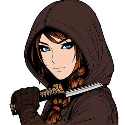 realistic assassin girl