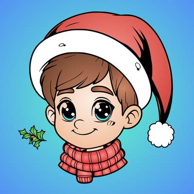 realistic christmas boy