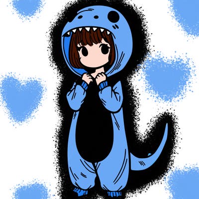 dino onesies on girl