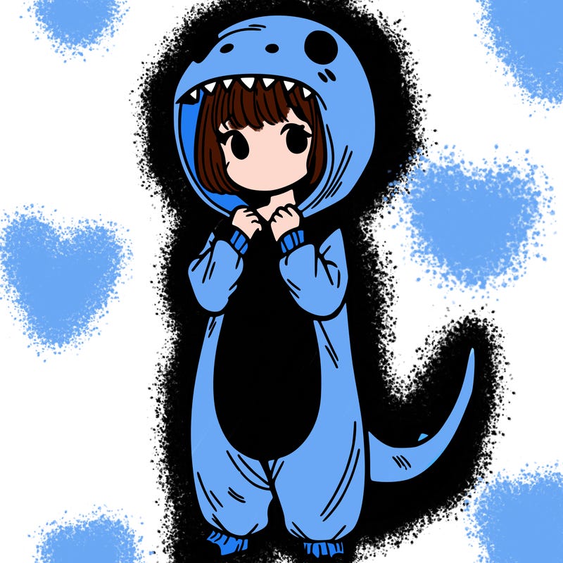 dino onesies on girl
