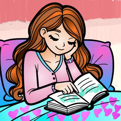 woman reading a book