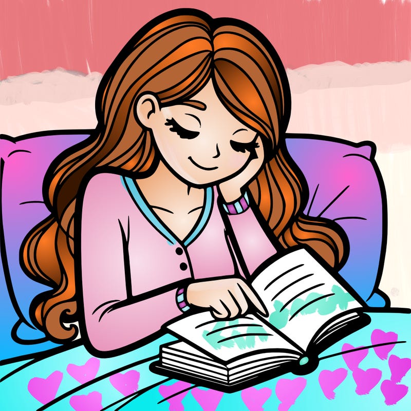 woman reading a book