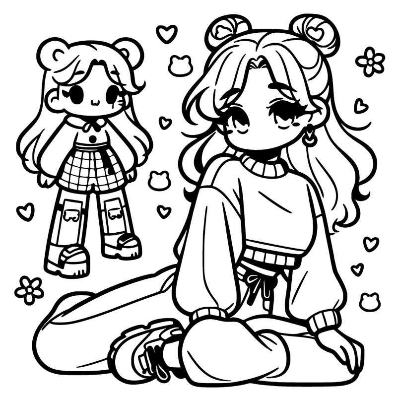 aestetic girl poses cute