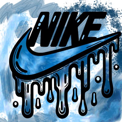 dripping nike logo