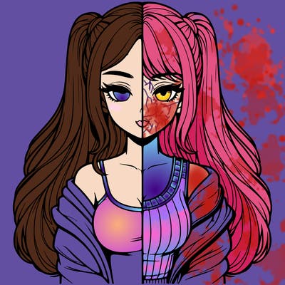 realistic girl split