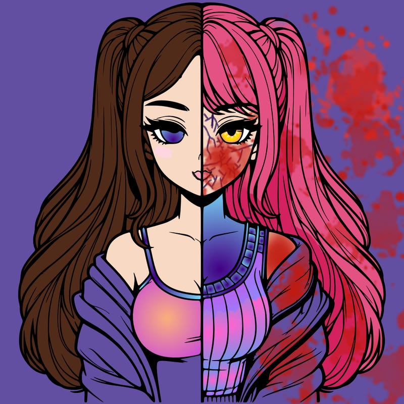 realistic girl split