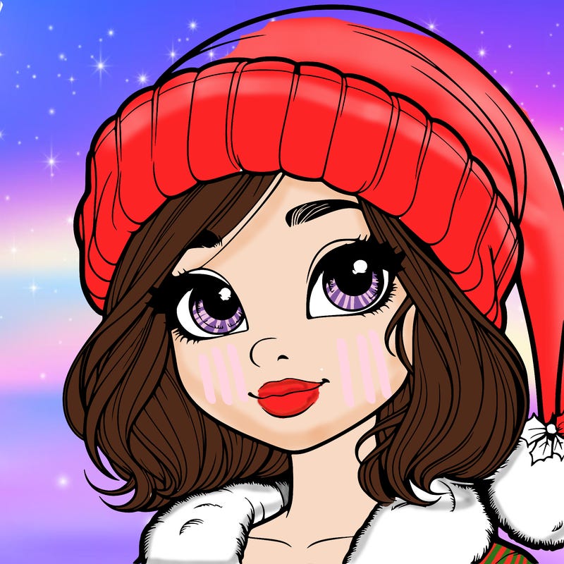 realistic christmas girl