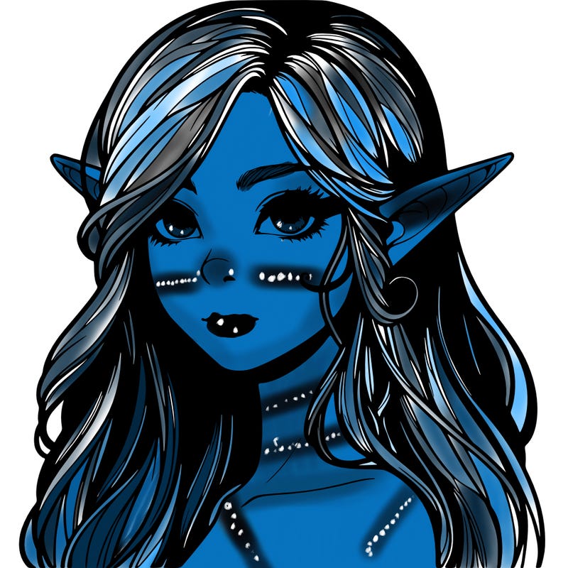 elf girl realistic dark fantasy