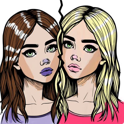 realistic girl split