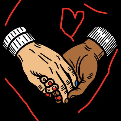 holding hands