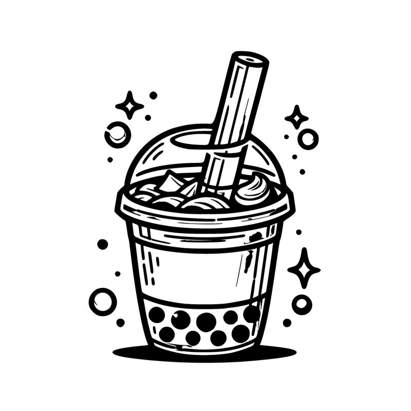 boba tea realistic