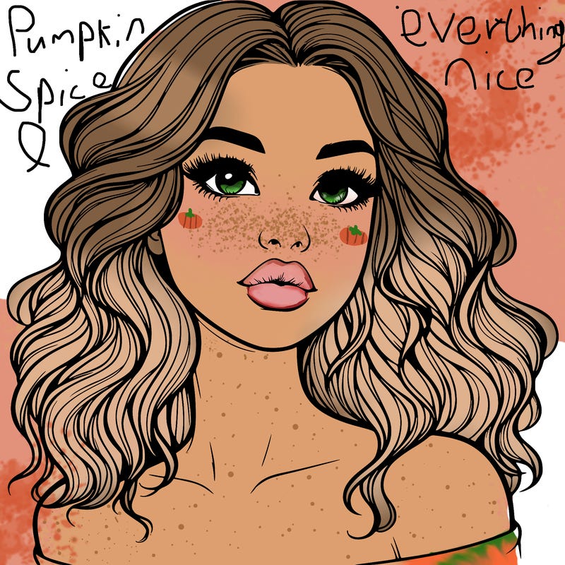 realistic girl with wavy hair and lips