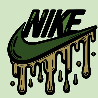 dripping nike logo