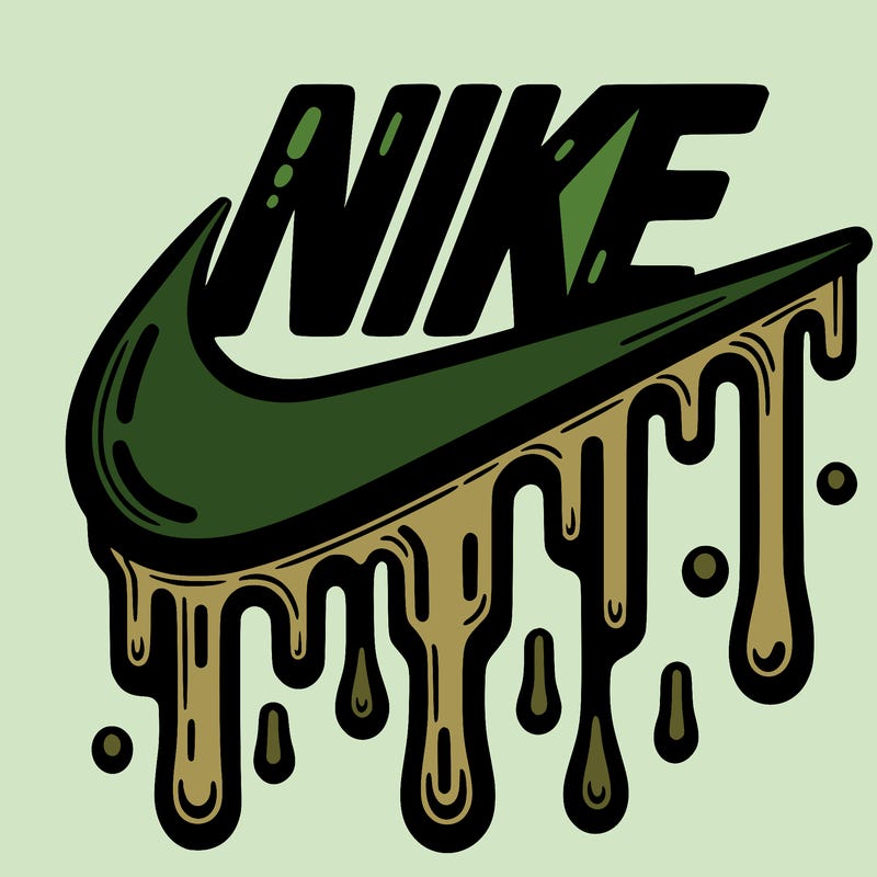 dripping nike logo