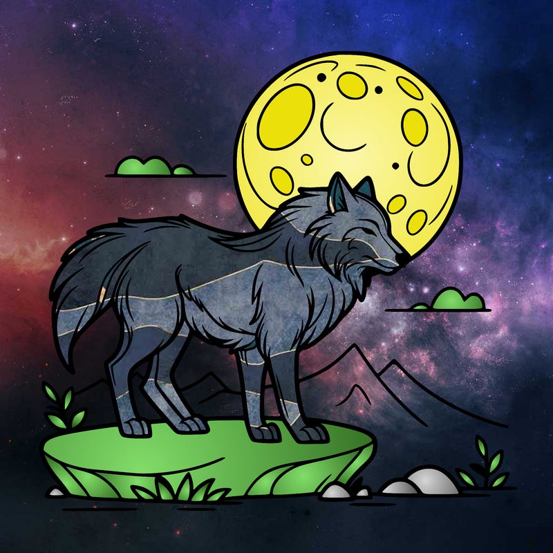 wolf moonlight