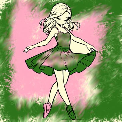 a realistic girl doing dance