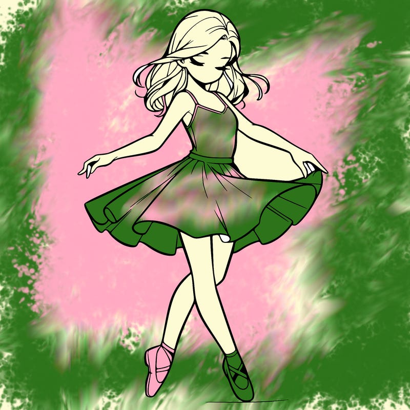 a realistic girl doing dance
