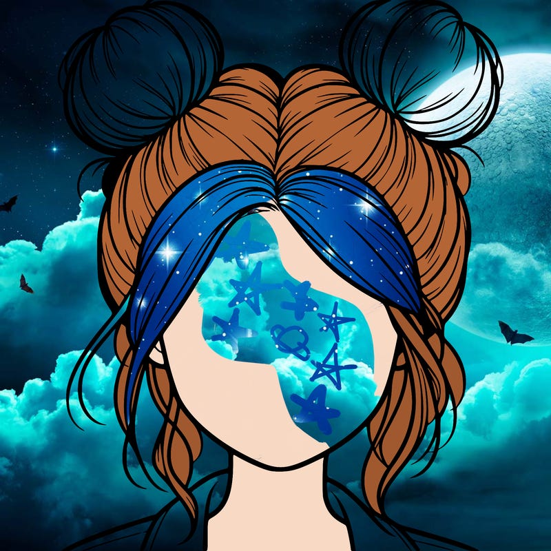 realistic girl with buns on the top of her hair