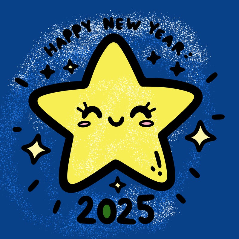 happy new year 2025 star wish