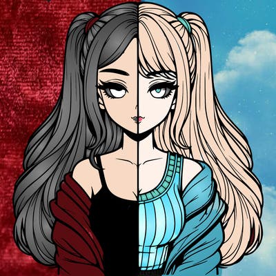 realistic girl split