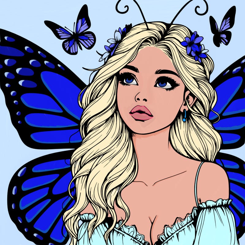 butterfly fairy realistic girl