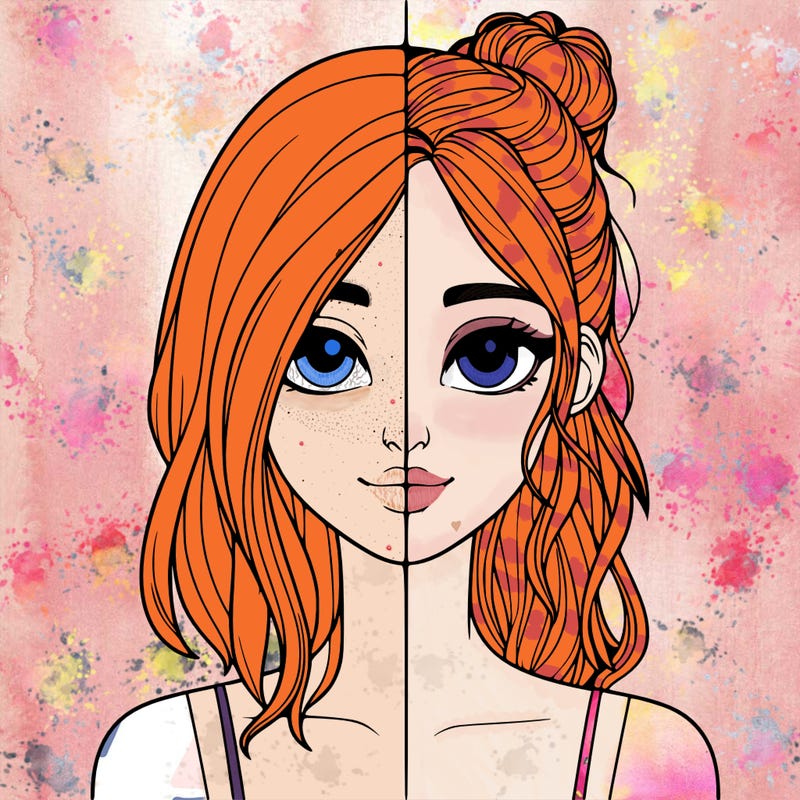 realistic girl split