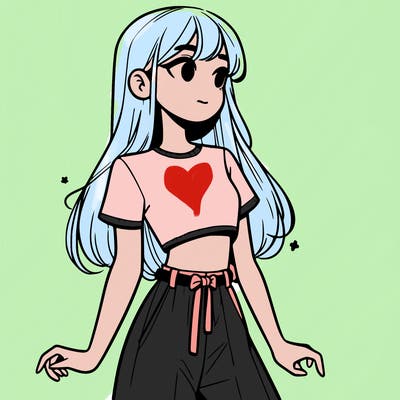 girl in a cute crop top