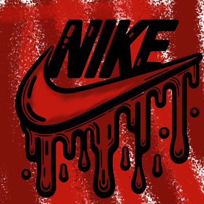 dripping nike logo