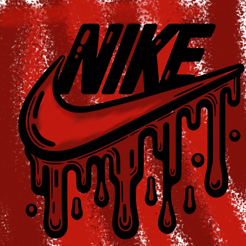 dripping nike logo