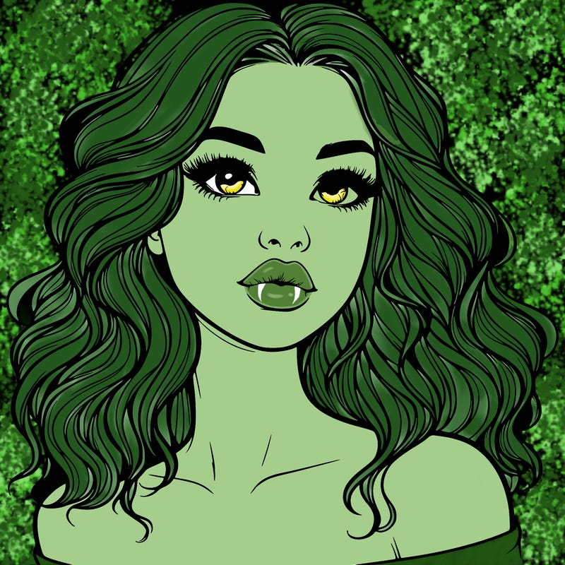 realistic girl with wavy hair and lips