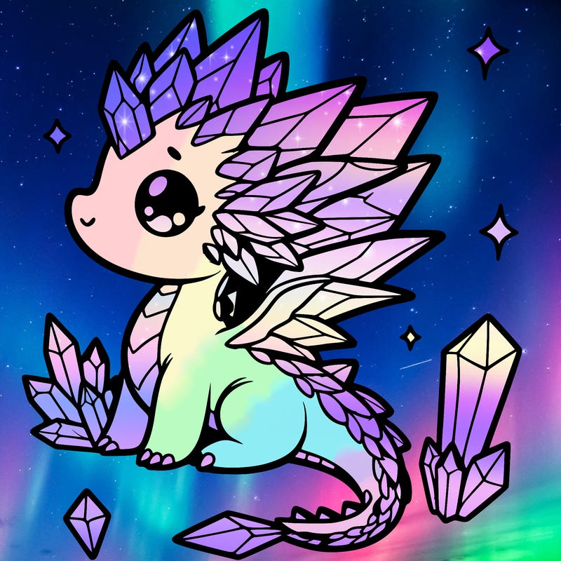 little cute crystal dragon