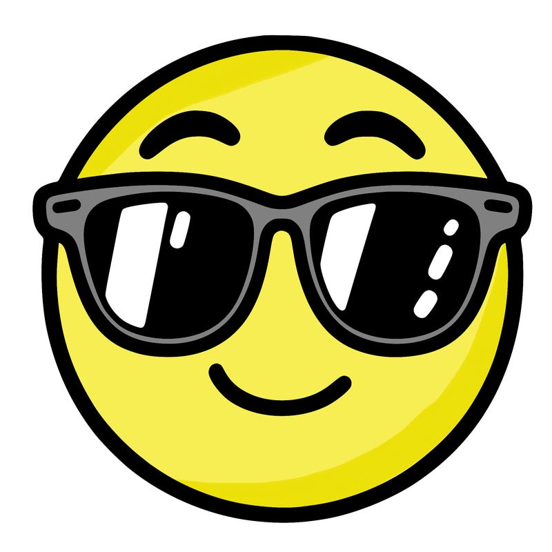 emoji with sunglasses