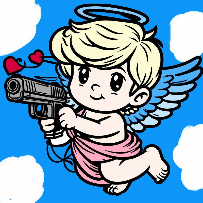cupid with gun