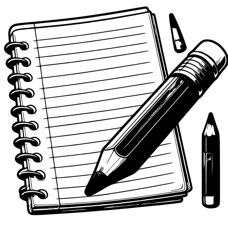 realistic paper with a mechanical pencil