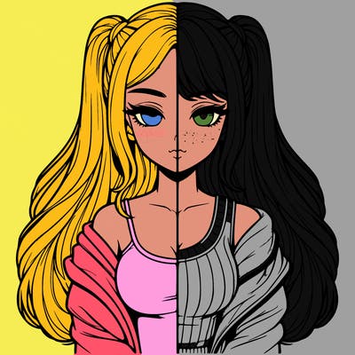 realistic girl split