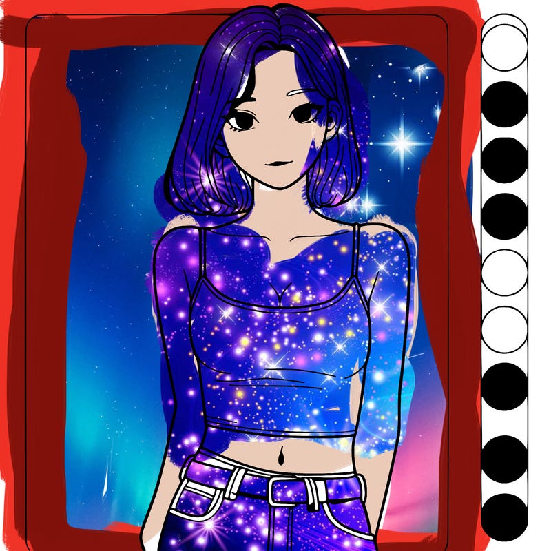 girl with crop top realistic