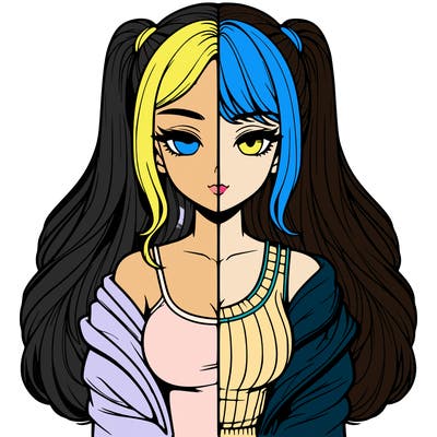 realistic girl split