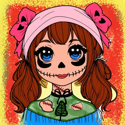 realistic girl halloween