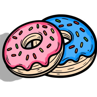 a piece of food doughnuts