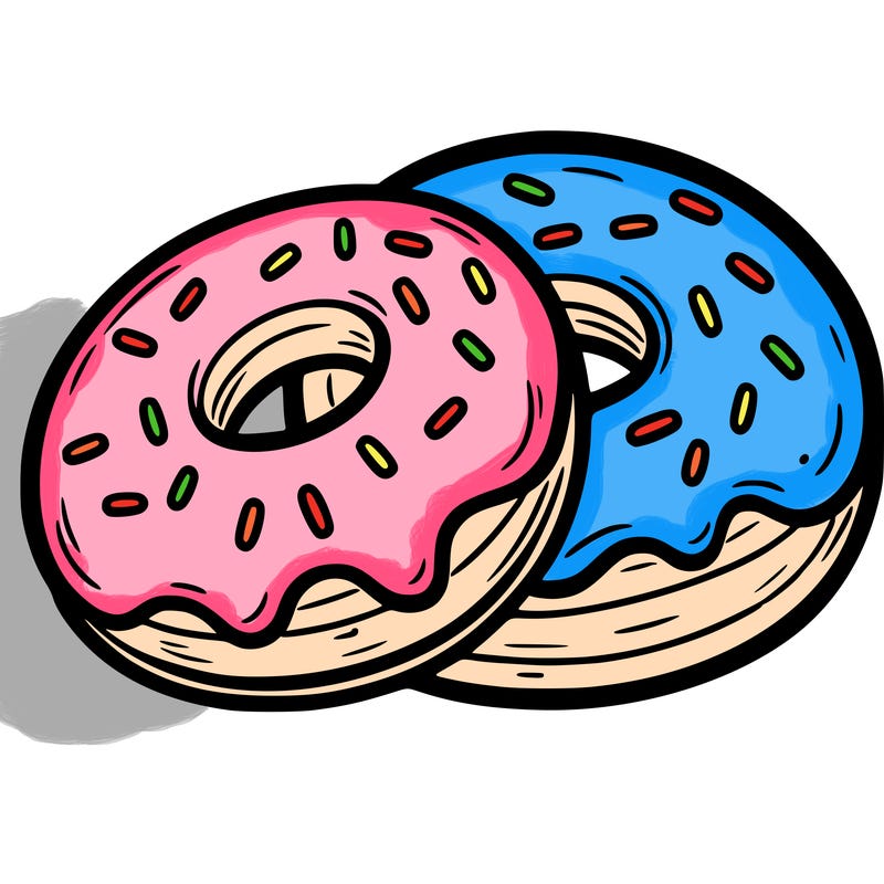 a piece of food doughnuts