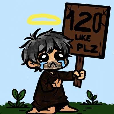 small poor toddler crying with sign that says 2 like plz